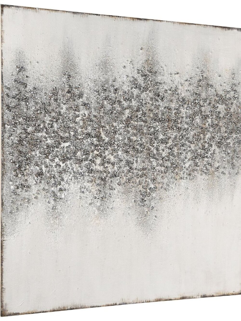 SilverDust Textured Metallic Glitter Canvas Art 24x24 Dopamine Decor
